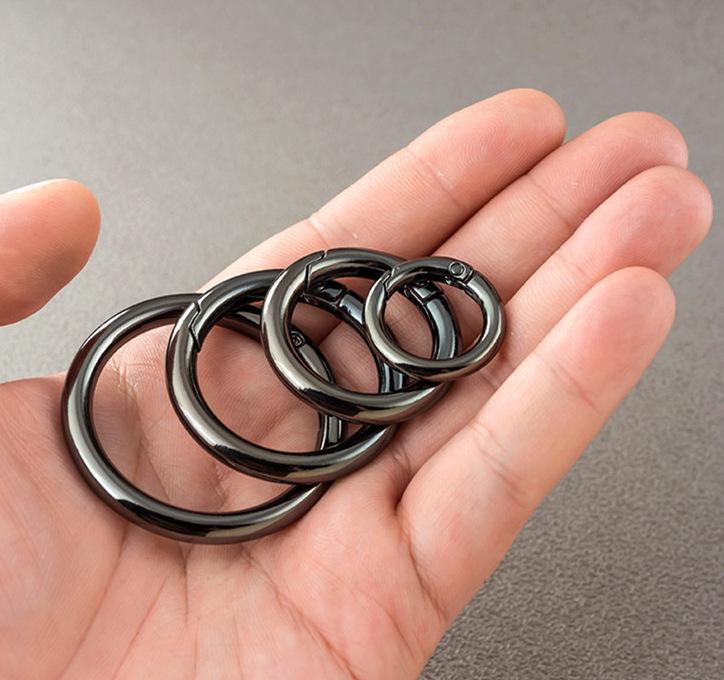 Runder Metall-Federverschluss Schlüsselanhänger für Taschen und Accessoires