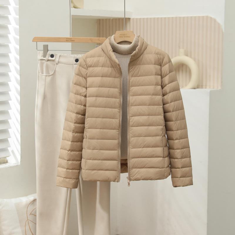 White duck down light down jacket women's autumn and winter new short small casual slim and thin coat