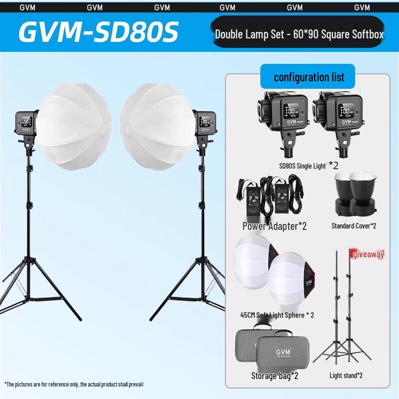 Портативный светодиодный видеосвет серии GVM SD80