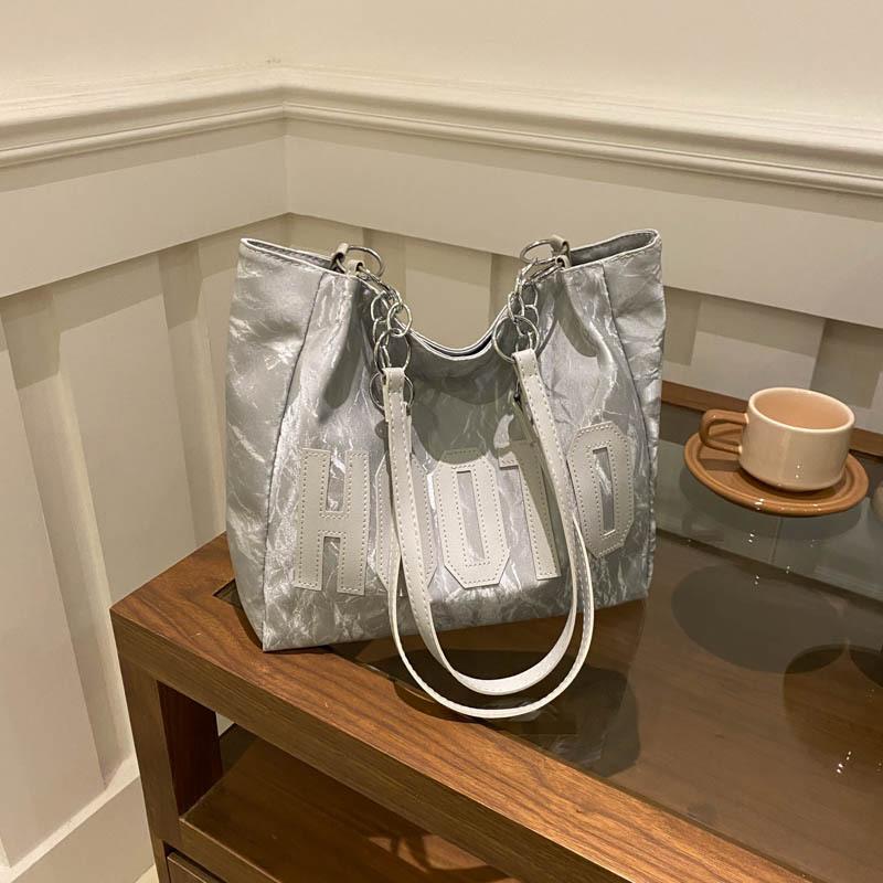 Large Capacity Letter Shoulder Bag Women'S Autumn High-Value College Student Class Bag High-Value Tote Bag