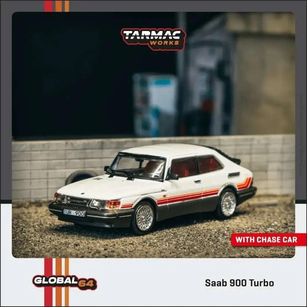 TW En stock 1:64 Saab 900 Turbo Blanche Modèle de Voiture Moulé sous Pression Collection Jouets Tarmac Works