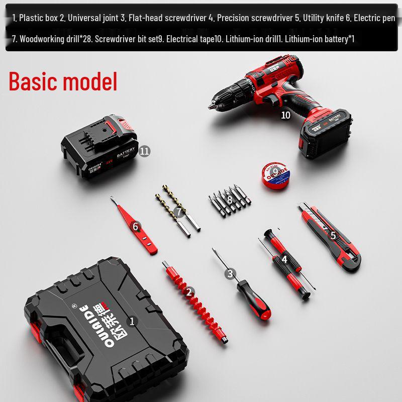 

Oulaide Household Cordless Drill & Screwdriver Set