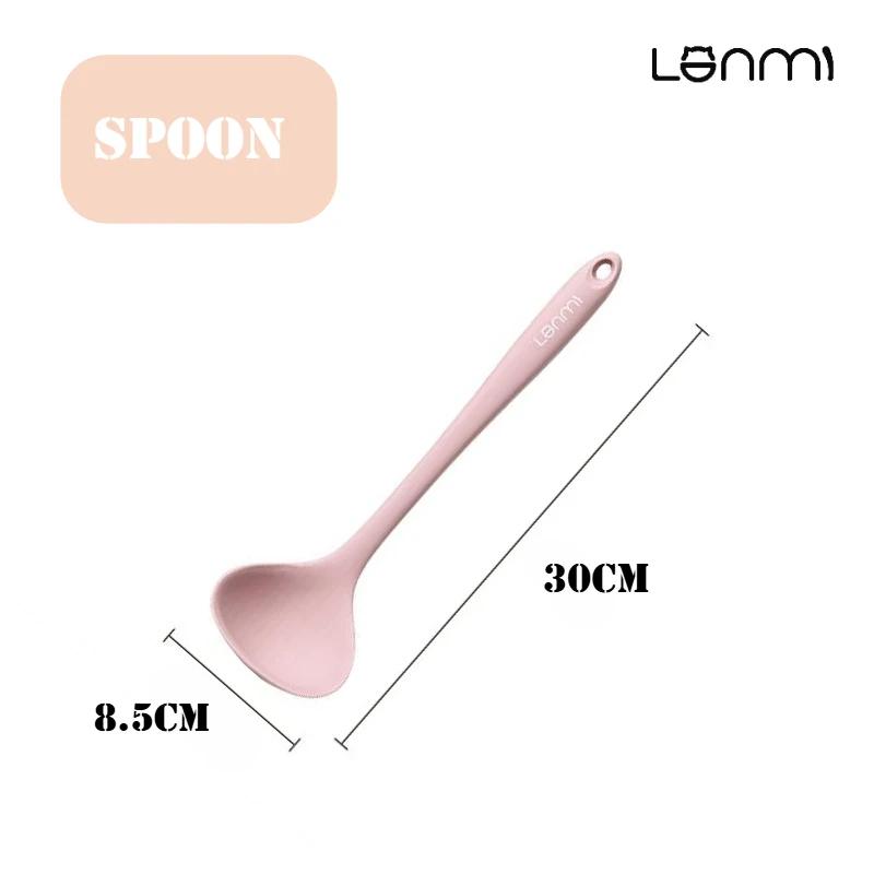 LANMI 3pc/set Silicone Spatula Special for Non-stick Pans Kitchen Spatula Food Grade Silicone Spoon Household Frying Pan Spatula