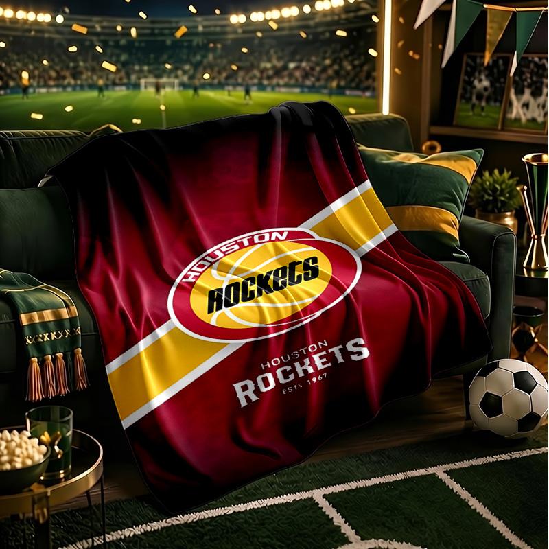 Rockets Basketball Team Blanket Lightweight Flannel Bedding Blanket Perfect for Travel, Camping, Living Rooms, Offices, Sofas, Fan Christmas gift