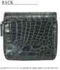 Black Crocodile Leather Wallet for Men and Women, Made from a Single Piece of Genuine Alligator Leather. This Bifold Wallet Offers a Compact Design