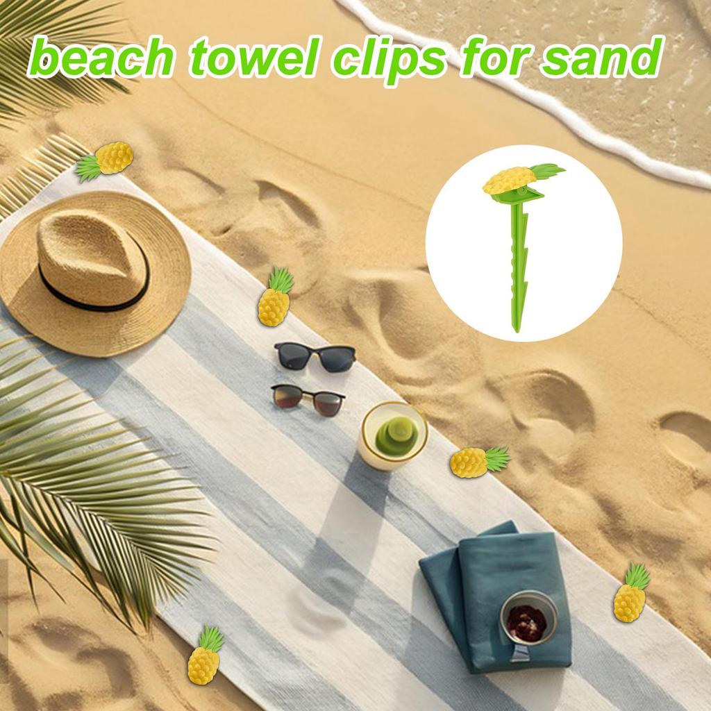 Chair Towel Clips 4 Pieces Beach Towel Sand Pegs Sand Pegs For Park Music Festivals Family Gathering Picnic Festival Sports