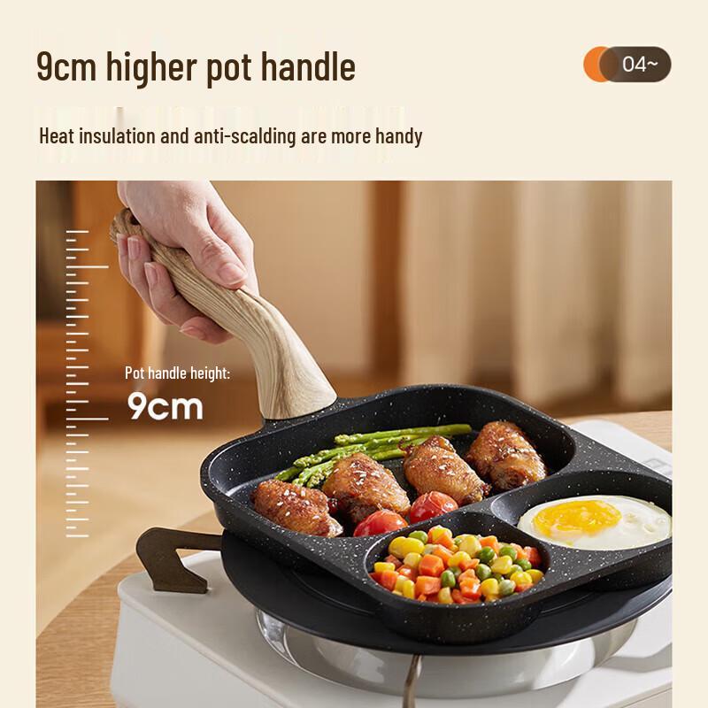 Joyoung 3-Hole Non-Stick Breakfast Frying Pan