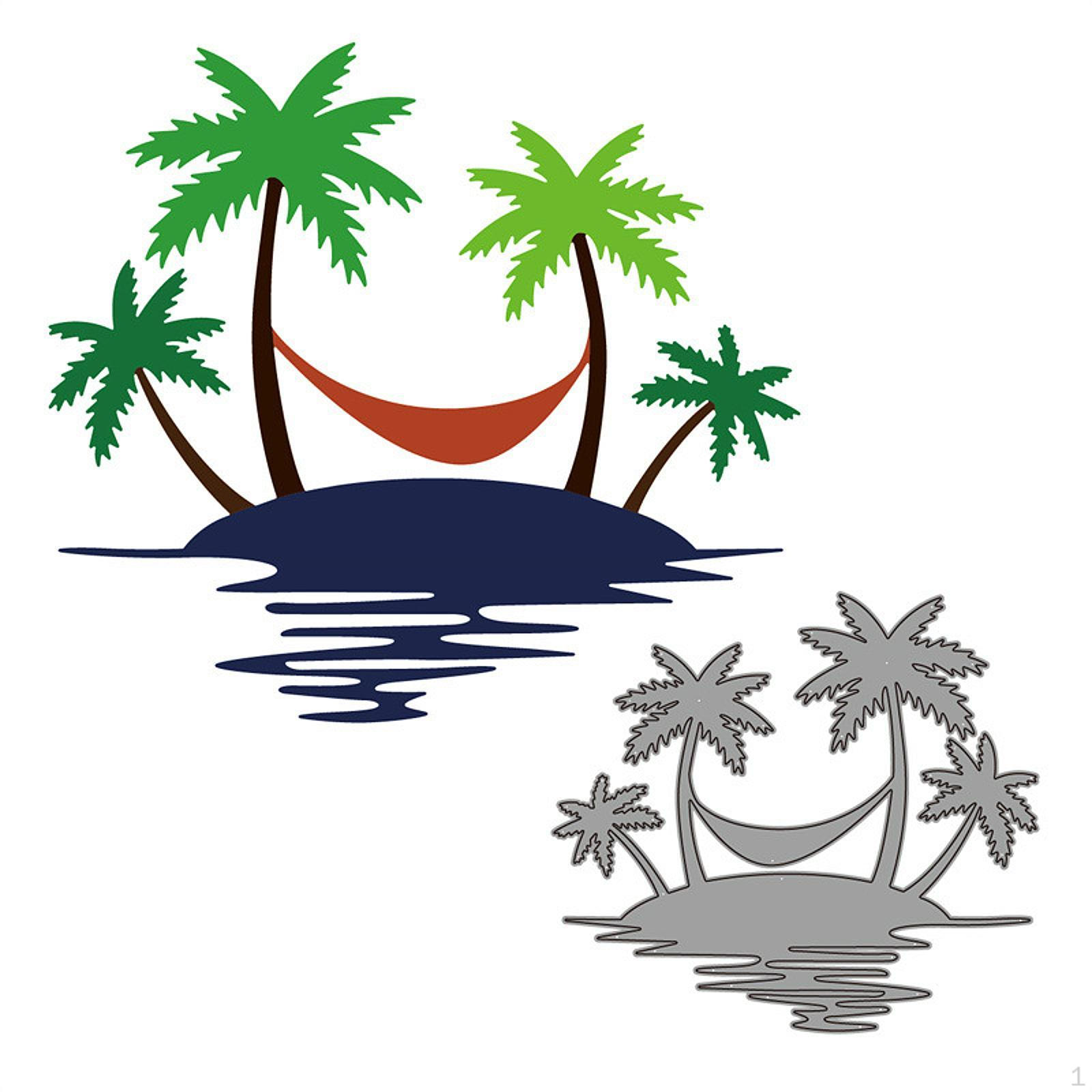 

Кокосовая пальма Вырубная форма Шаблон из углеродистой стали Дерево Металлическая резка для бумажной карточки День рождения DIY Декор