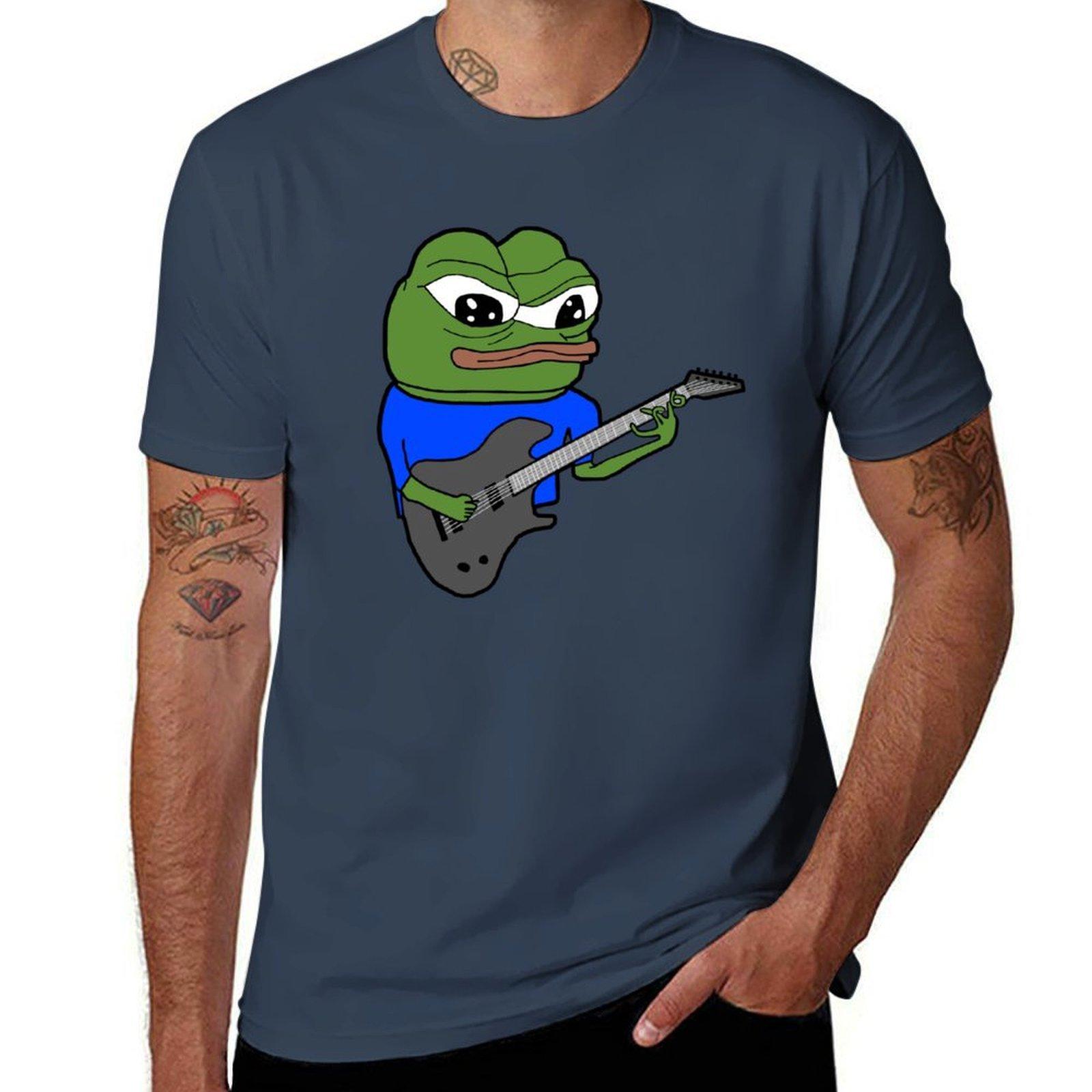 Pepe Playing Guitar Apu Guitar Player TShirt Casual Everyday Wear TShirt S