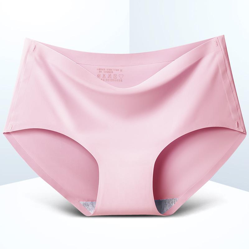 Slip a Triangolo Donna Taglie Forti Primavera Estate Sottili Senza Cuciture Traspiranti Antibatterici Seta Ghiacciata Pezzo Unico Vita Media