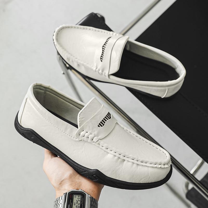 Leisure Walk Mens Penny Loafers Casual Leather Shoes Elegantes Moccasins Wedding Party Driving Shoes Fashion Male Slip on Flats
