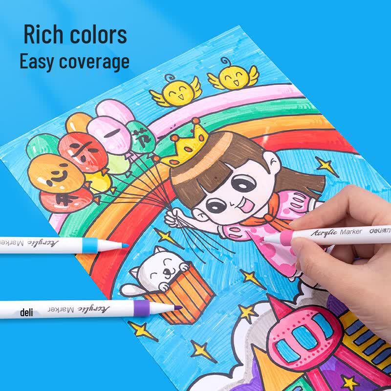 Deli HM108 Acrylic Marker Pen Set