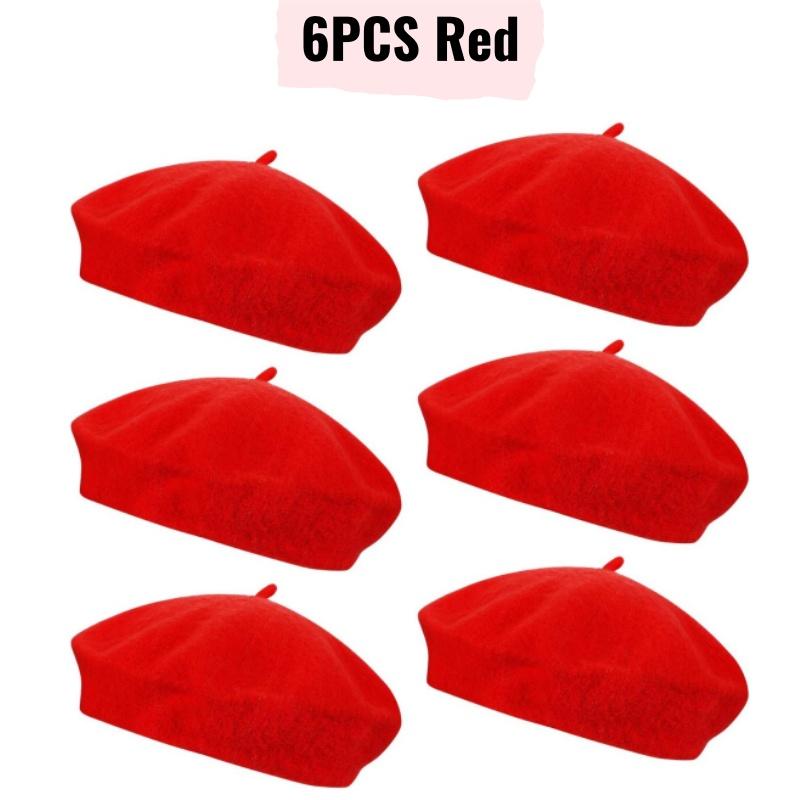 6-20PCS Beret Hats for Women Artificial