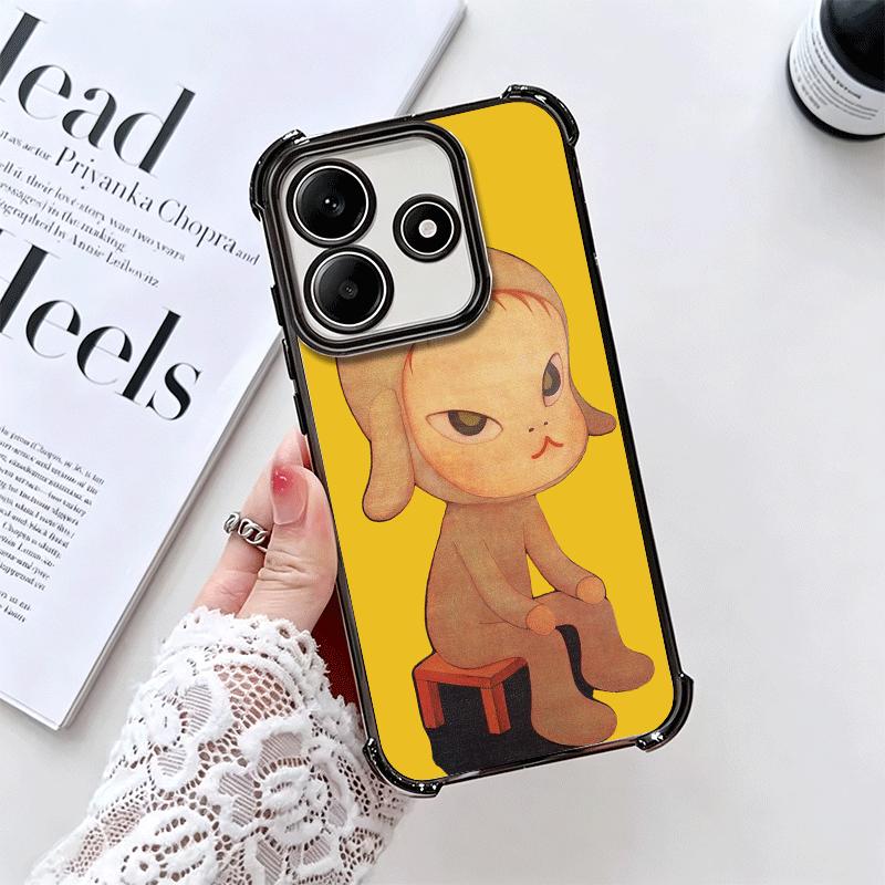 Y-Yoshitomo Nara Soft Phone Case For Xiaomi Redmi Note 14 15 Pro Plus 13 12 11S 11T 5G 10 9S 9 Plating Anti-Fall Fundas