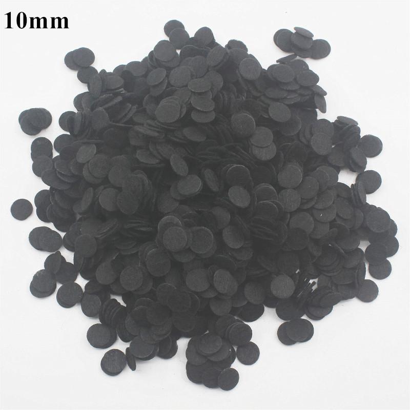 500pcs 8/10/15/20mm White Black Round Non Woven Felt Circle Pads for DIY Baby Girls Flower Backing Hair Accessories
