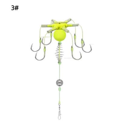 1 Piece Six Hook Carbon Steel Line Group Feeder Sinker Float Sharp Fishing Spring Bait Cage Sea String Hook Fishing Bait Cage
