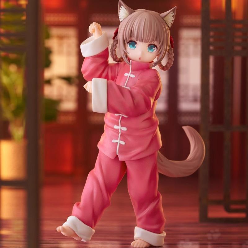 

Soybean Powder Dress-up Series Cheongsam Kung Fu Guofeng Cheongsam Soybean Powder Figure My Cat Beautiful Girl Doll Ornament