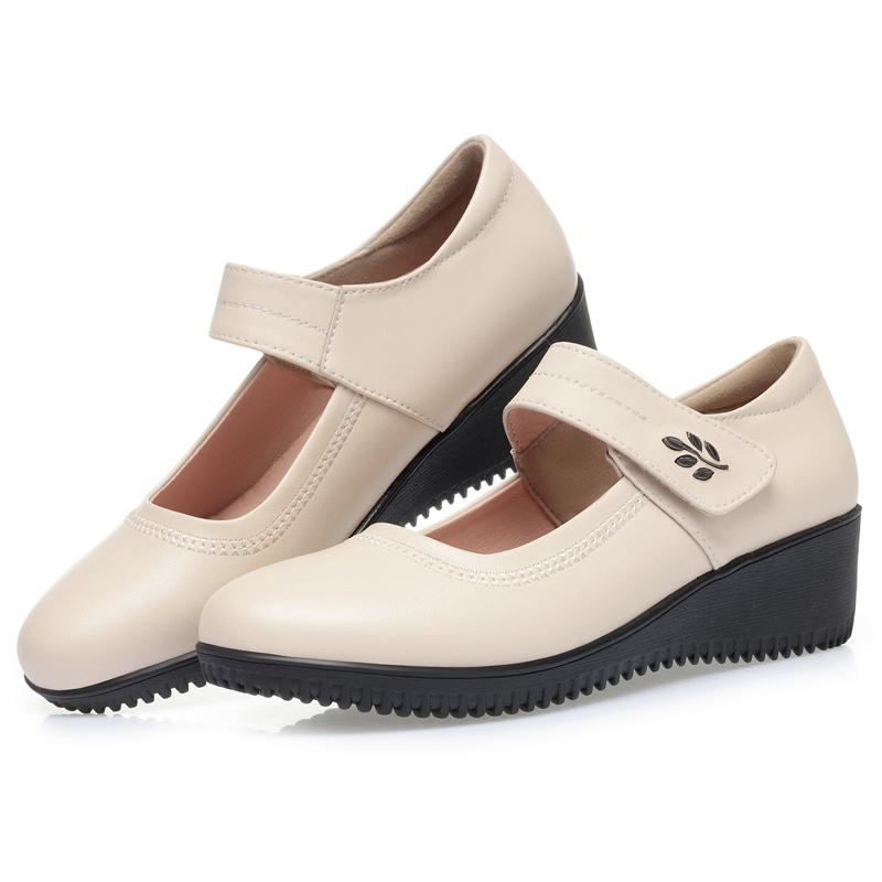 

Женская обувь для мам, нескользящая женская весенняя обувь из натуральной кожи, повседневная женская обувь большого размера 37