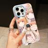 Angel Mahiru Shina Phone Case for iPhone 17 16 15 14 13 12 11 Air Pro Max Plus Jelly Double layer Light Blue Cover