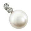 Pendant Top Silver Women Pearl Used