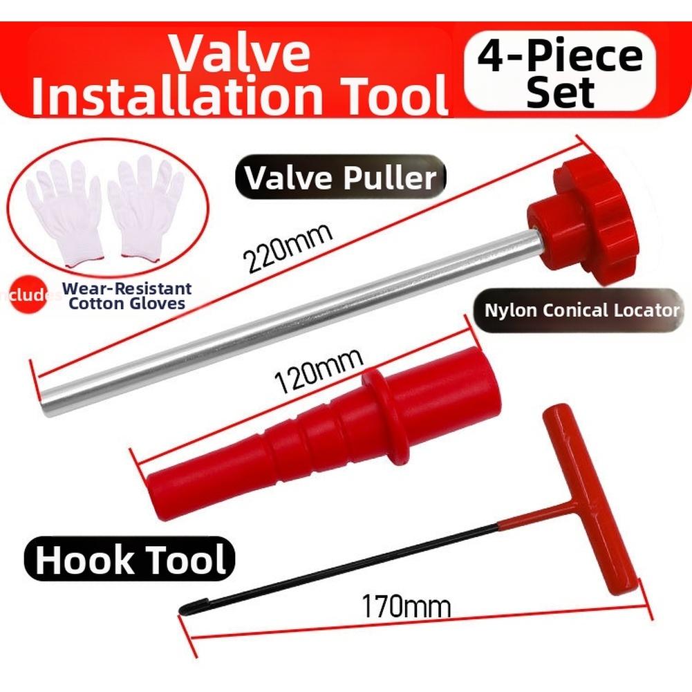 Steel Construction Valve Stem Tool Tire Valve Kit Ergonomic Handles