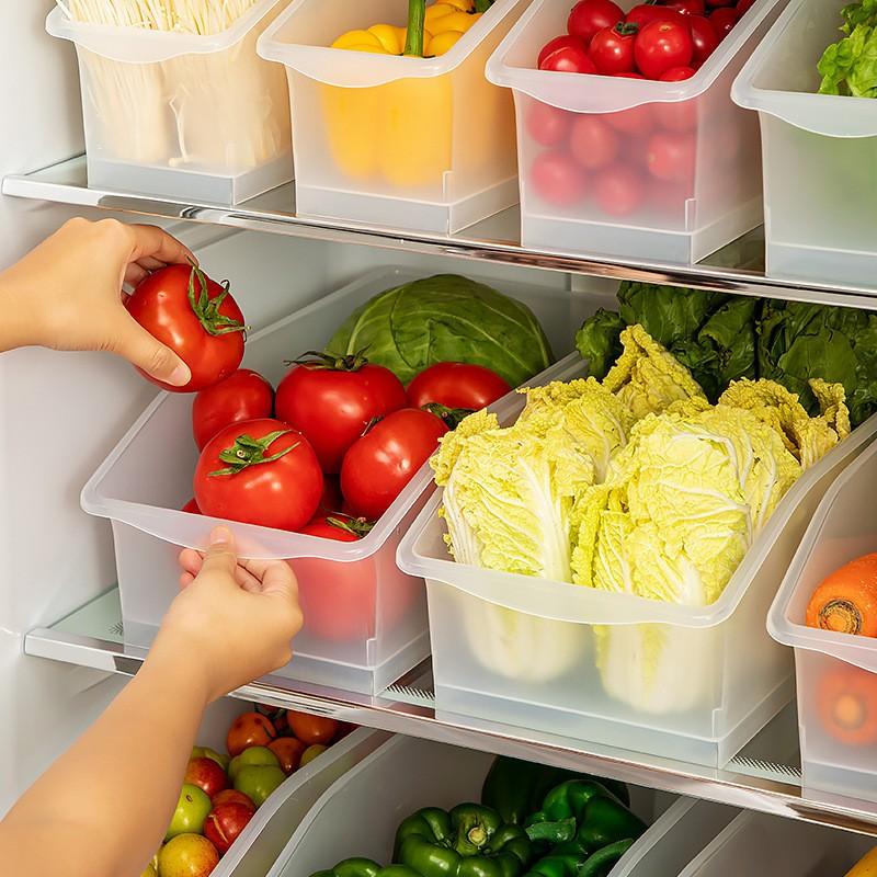 Transparent PP Food Storage Containers Eggs Vegetables Fruits Kitchen Organizer Divider Box Set