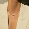K Gold Plated Teardrop Pendant Minimalist Copper Necklace For Women