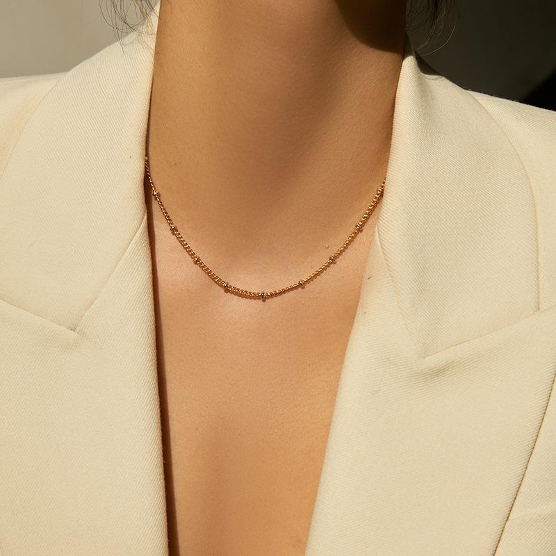 K Gold Plated Teardrop Pendant Minimalist Copper Necklace For Women