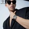 FAIRWHALE Automatic Movement Tourbillon Fashion Skeleton Square Dial Sports Waterproof Mechanical Watches for Men with Box 6530