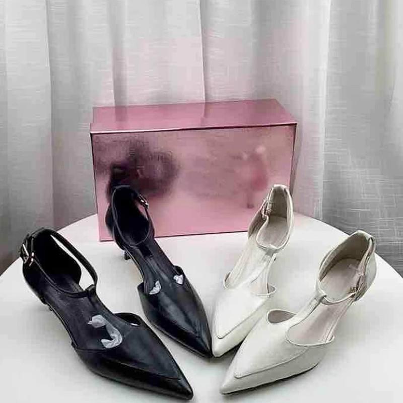 Fashion Pointed Toe Women Mid Heels Shoes Designer Shallow Elegant Heeled Sandals 2025 Trend Pumps Party Shoes Dress Mujer Zapatillas