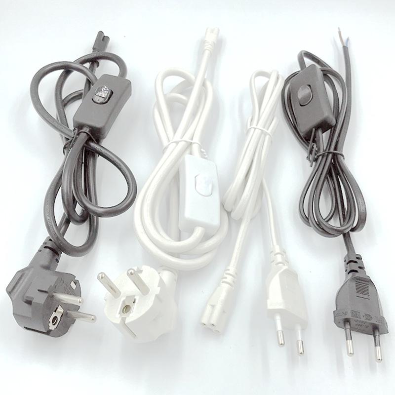 303 Button 317 Foot Switch Dual-Pin Power Cord for Plant Desk Lamp (US, EU, AU Standards)