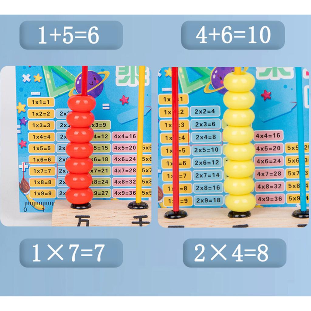 Wood Mathematics Learning Abacus Toy Portable Children Brain Development Preschool Thinking Training Toy for Toddlers