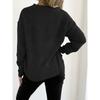 Women’s Leopard-Print Embroidered Sequinned Lips Statement Round-Neck Pullover