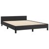VidaXL Bed Frames with Headboard Slat Base Upholstered Bed Slat Frame Double Bed Adult Bedroom Interior Black 347501