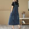 Oversized Women's Denim Skirt Spring Autumn Casual Suspenders Dress Cowboy Sleeveless Dress