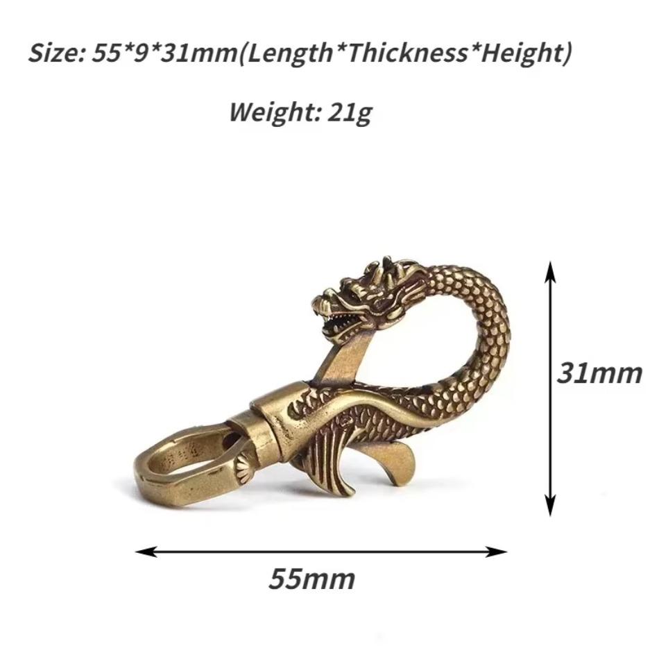 1Pcs Phoenix Buckle Brass Creative Eagle Buckle Keychain Waist Hanging Chain Pendant Personalized Retro Gift Chinese Style Brass