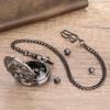 Unique Pocket Watch Case with 7pcs/set Metal Polyhedral Dices Pendant Fob Chain