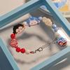 Chinese Style Personalized Nezha Aobing Beaded Bracelet For Women Men Simple Retro Stretch Bracelet Jewelry Accessories Gifts