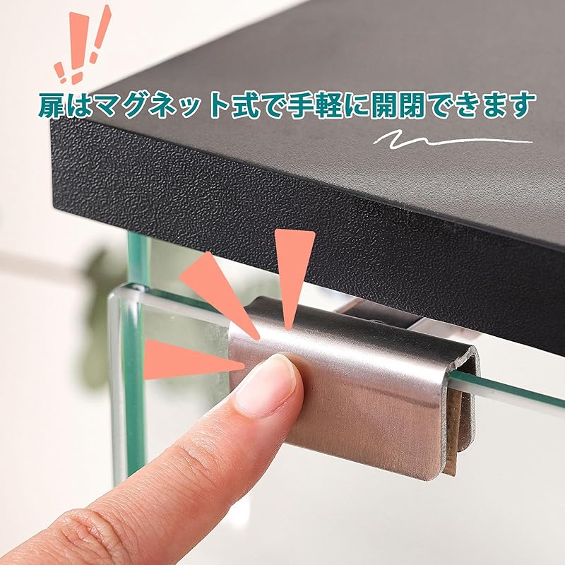 OSJ [4 tiers] Collection case glass display cabinet figure case figure shelf 4 steps natural tempered glass full glass transparent display case