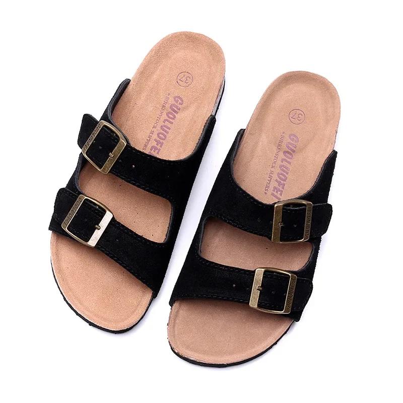 Mote 16 stil Kvinner Menn Korktøffel Kvinner Sommer Blandet Farge Casual Strand Slip on Flip Flops Slides Sko Pluss Størrelse 35-46