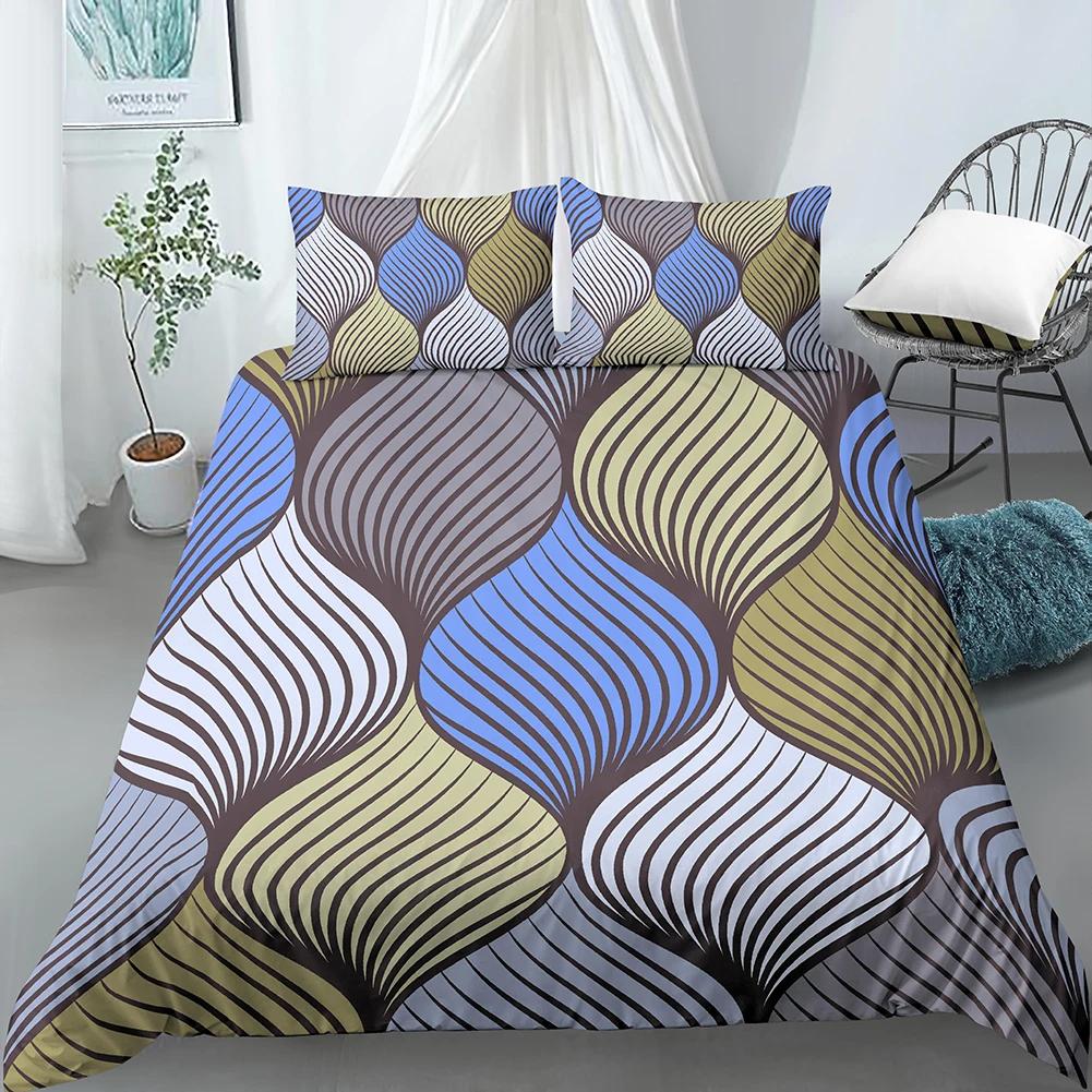 Geometric Duvet Cover Single Twin Full Queen King Size Bedding Set Modern Abstract Comforter Cover for Boys Teen Bedroom Decor