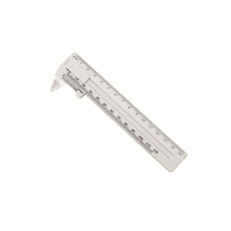 150mm Plastic Vernier Caliper, Double Scale, Mini Measuring Tool for Jewelry and Student Use