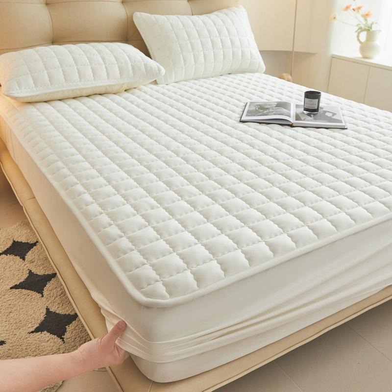 2025 Waterproof Thicken Mattress Cover Quilted Latex Mat Bed Covers Pad Skin-Friendly Fitted Sheet Protector Bedspread
