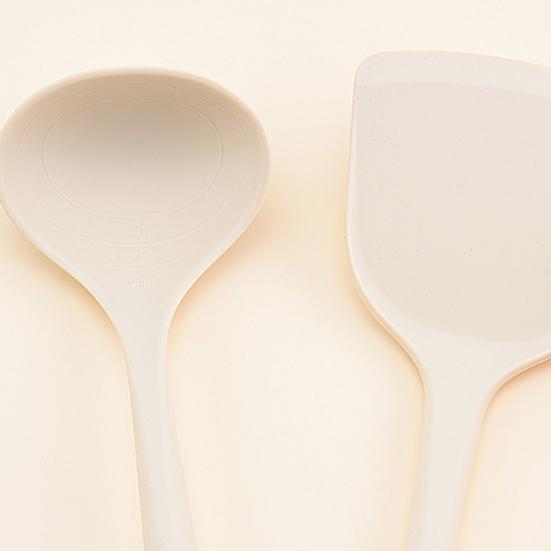 4-delat köksredskapsset Multifunktionell silikonspatel Soppslev Rislev med förvaringsbricka Värmetåliga matlagningsverktyg för stekning servering