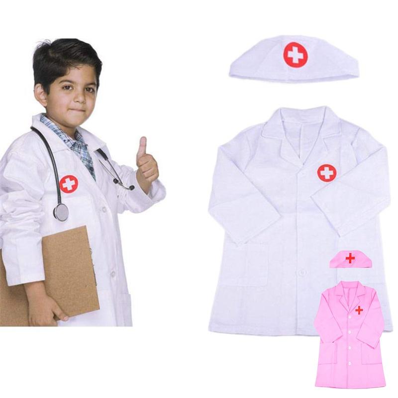 Halloween Doctor Kids Nurse Cosplay Costume Uniform Set Role Play Party Carnival