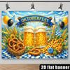 2D-flächiger Hintergrundstoff zum Thema Münchner Oktoberfest, das Bild zeigt ein blaues Banner mit der Aufschrift „OKTOBERFEST“