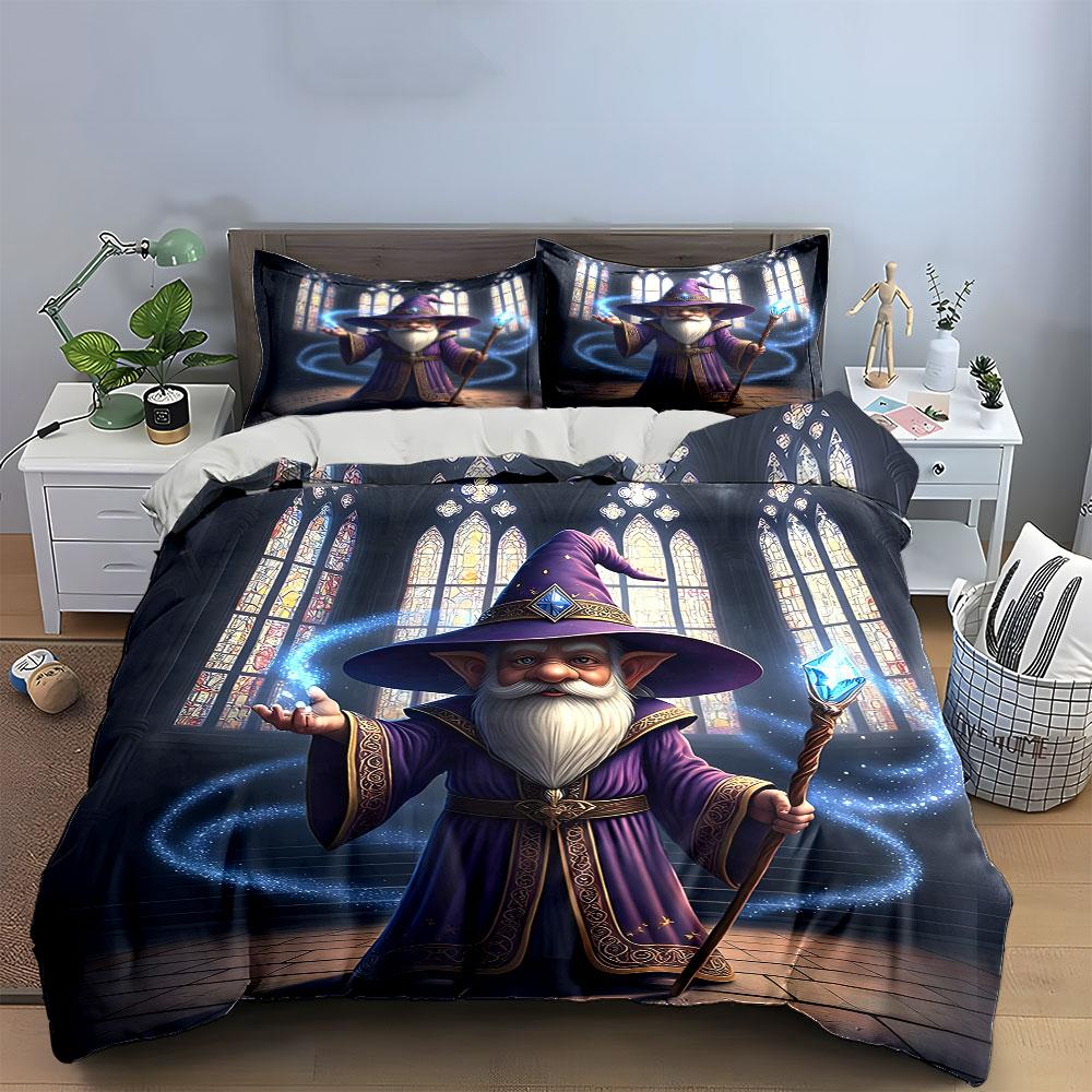 "Enchanted Wizard's Glow." Bedding Sets Duvet Covers Pillowcases(1* Duvet Cover 2* Pillowcases Without Duvet Insert)