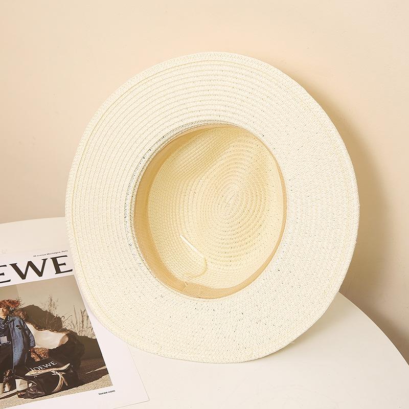 Wide Brim Panama Fedora Straw Hat - UPF Protection, Crochet Weaving, Mature Style - Ideal Summer Beach Sun Hat for Men and Women
