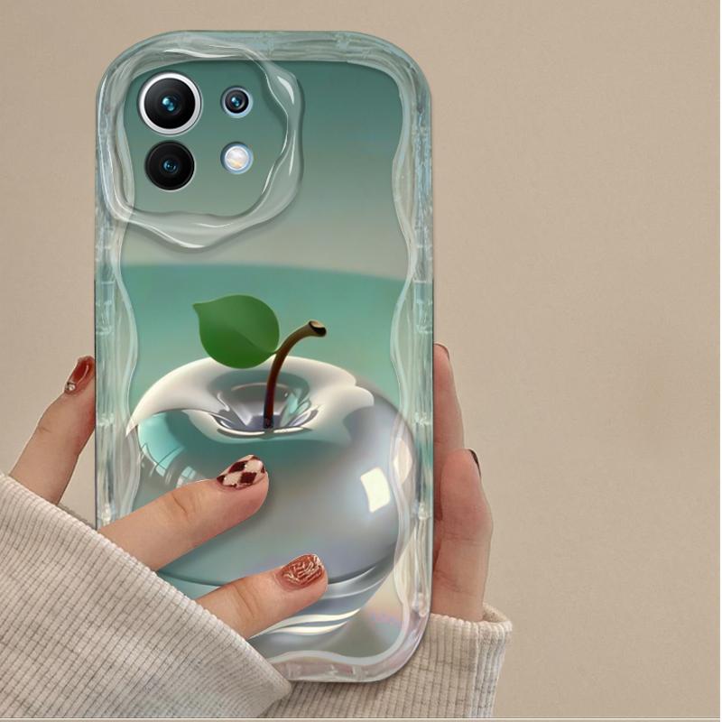 Phone Case Green Apple Pattern For Oppo Reno15 Reno14 Reno13 Reno12 Reno11 Reno8 Reno7 Reno5 Reno4 Z F T F29 Pro 5G Back Cover
