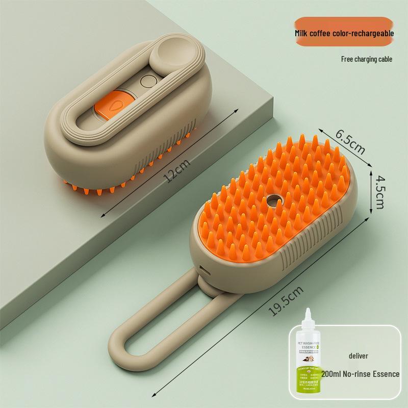 Pet Spray Massage & Steam Comb for Cats & Dogs - Removes Floating Hair Without Bathing